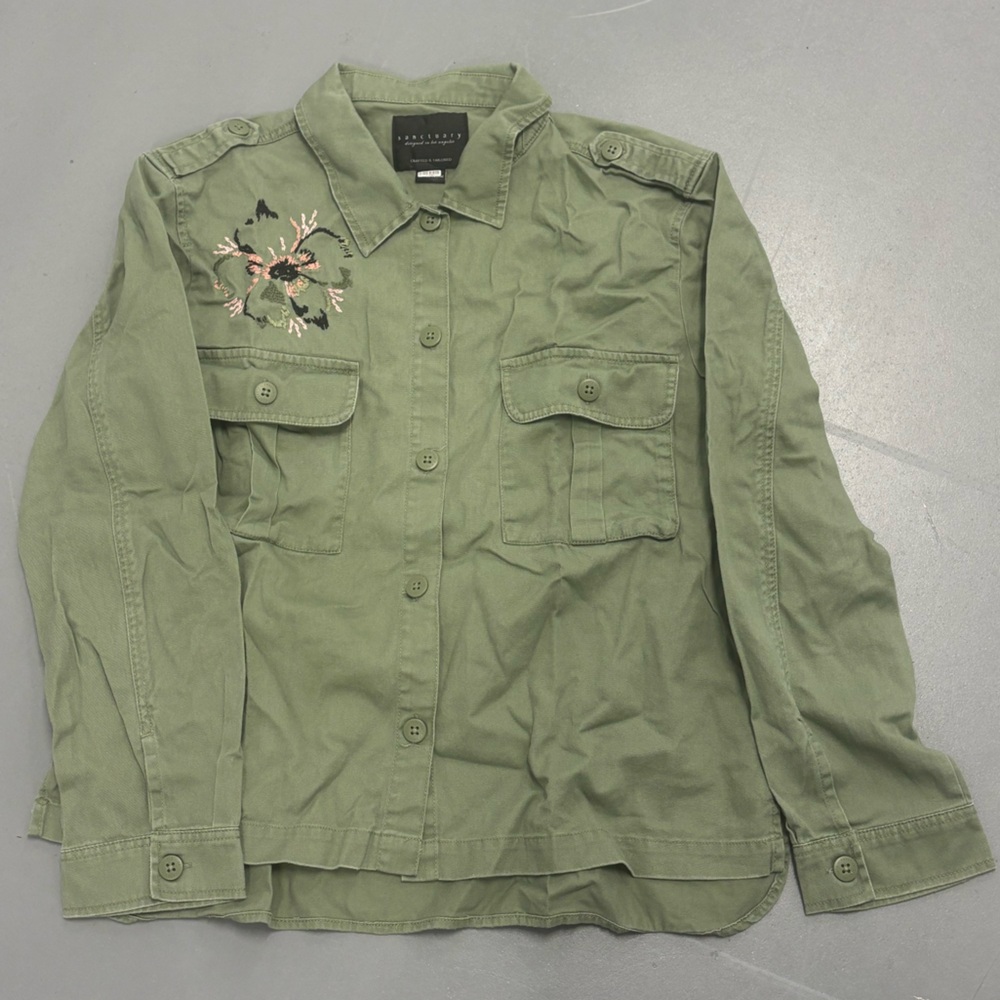 Sanctuary Olive Embroidered Jacket